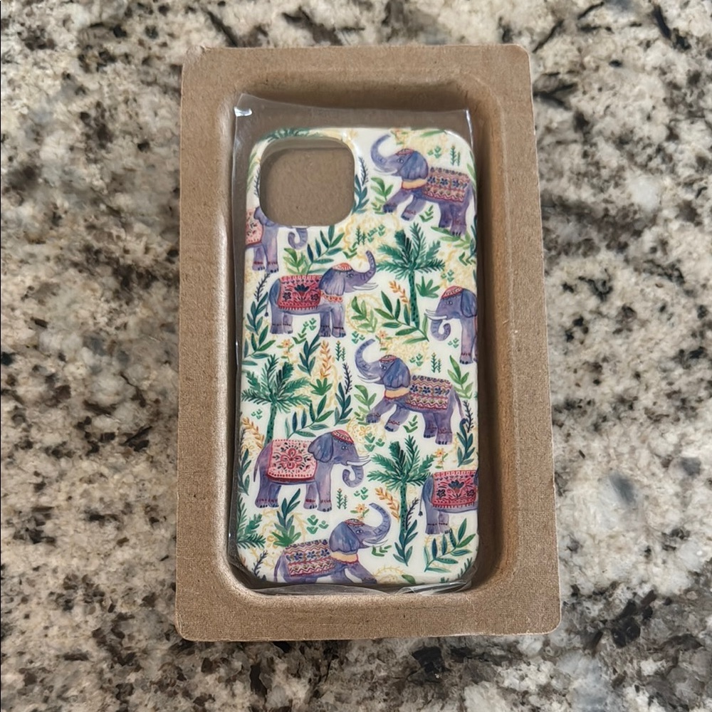 Casely Pastel Gardens Watercolor Elephant Floral Case iPhone 13 MagSafe